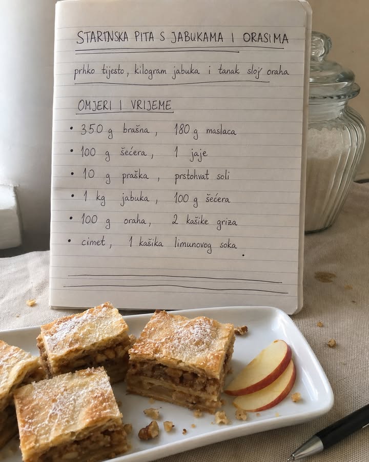 Fotografija uz članak: Lijena pita s jabukama, zašto se kora mrvi
